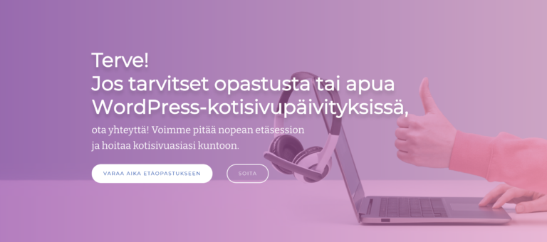 Kotisivuopastusta etänä